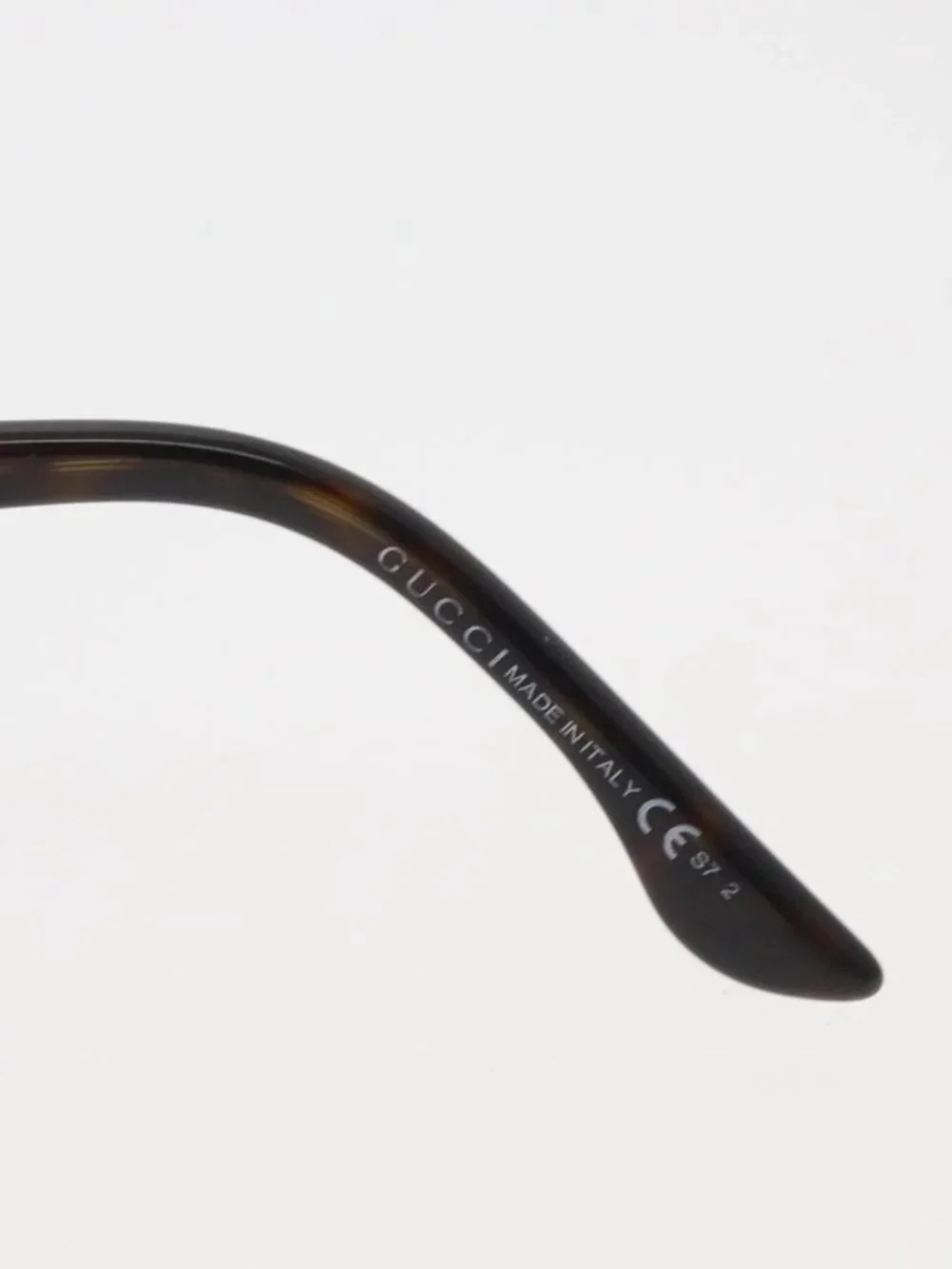 GUCCI Sunglasses plastic Brown Auth 155759
